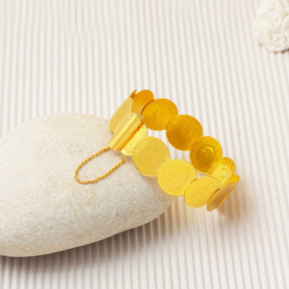 13 Çeyrek Altınlı Kelepçe 22 Ayar Altın Bilezik