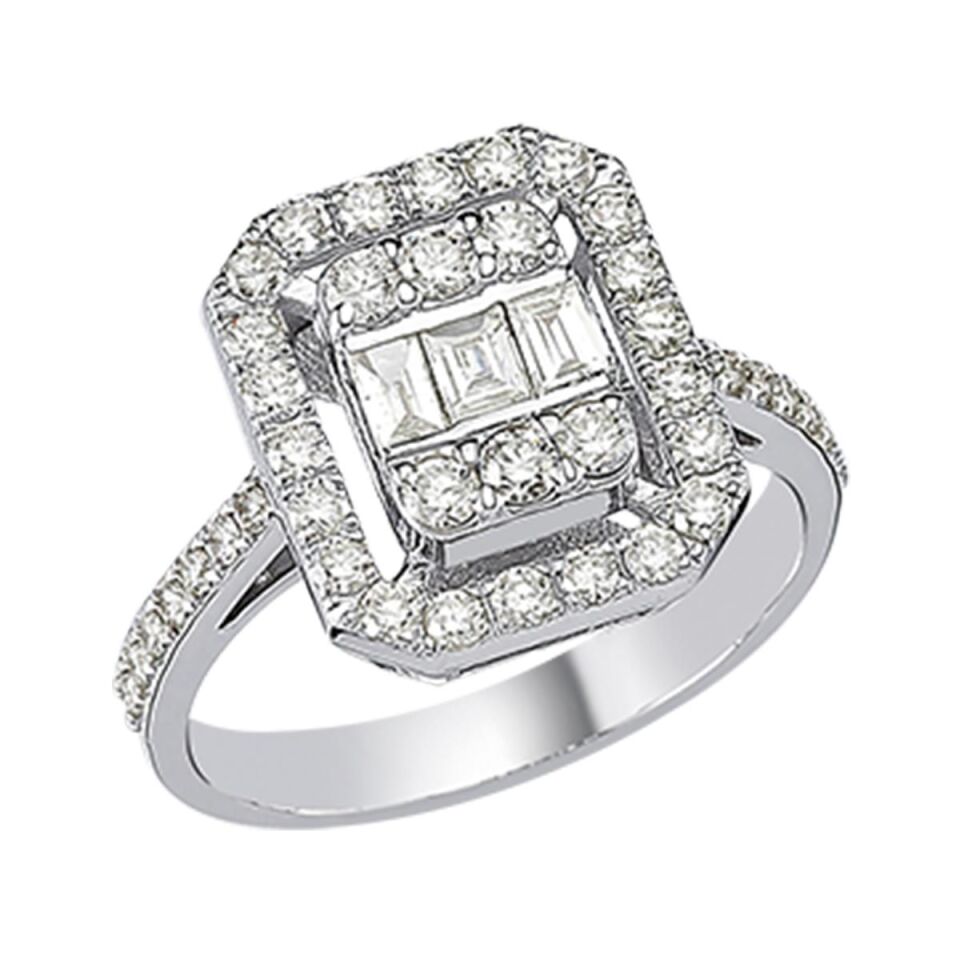 0,82 Karat Baget Pırlanta Yüzük