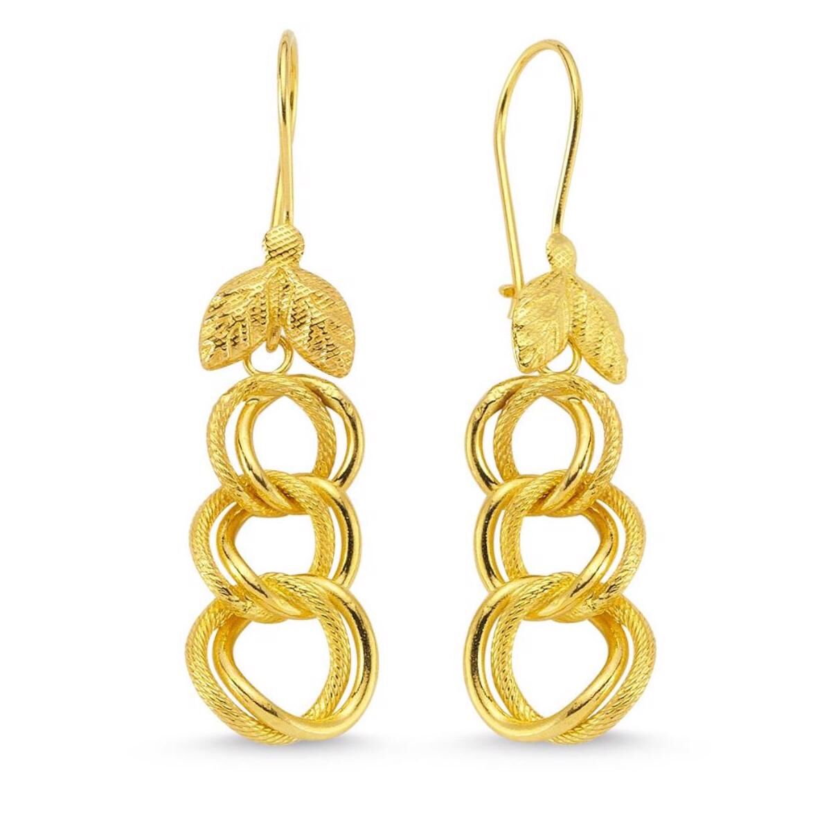 Samanyolu 22 Ayar Altın Sarkaç Küpe