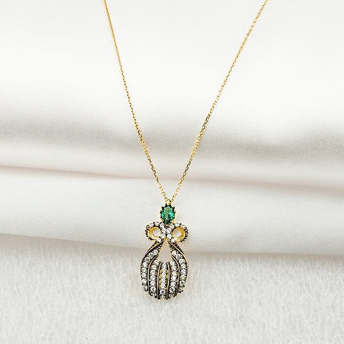 Sultan Şah 14 Ayar Altın Zincirli Kolye