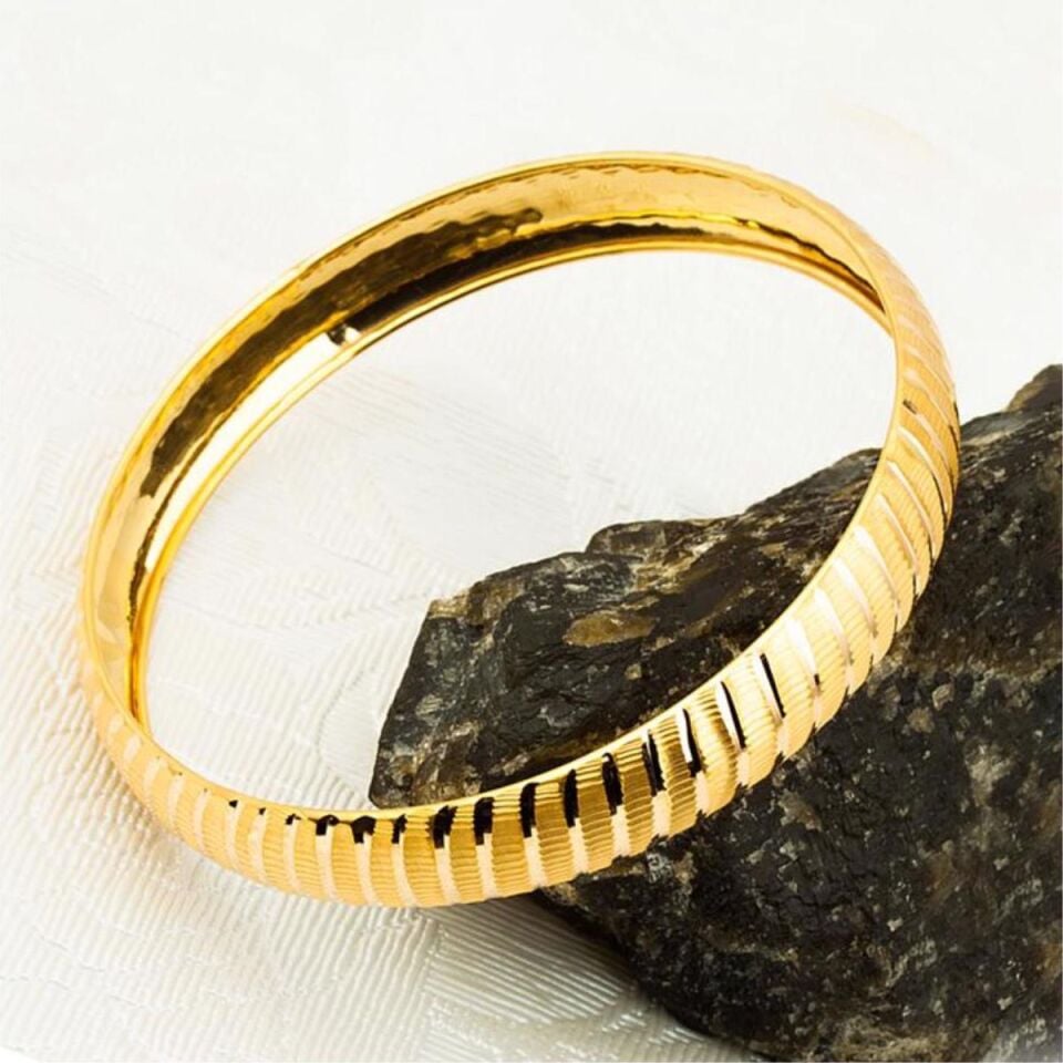 Şarnel Bombeli 22 Ayar Altın Bilezik