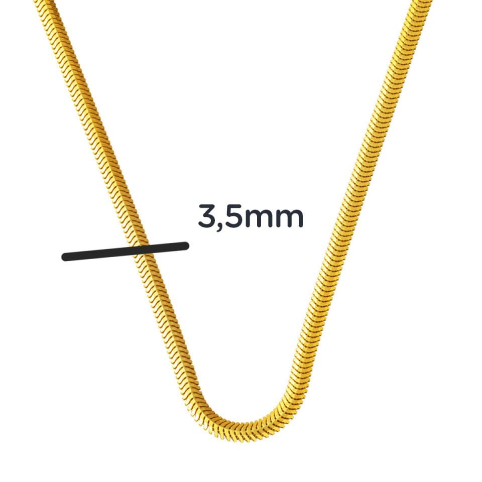 Ünisex Balıksırtı 14 Ayar Altın Zincir Kolye 45cm.