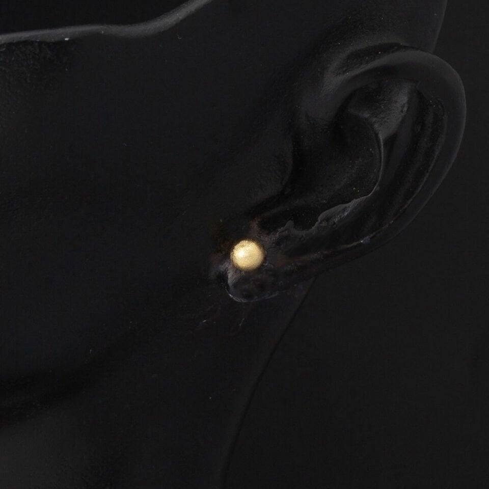 14 Ayar Altın Mat Top Küpe 4 mm.