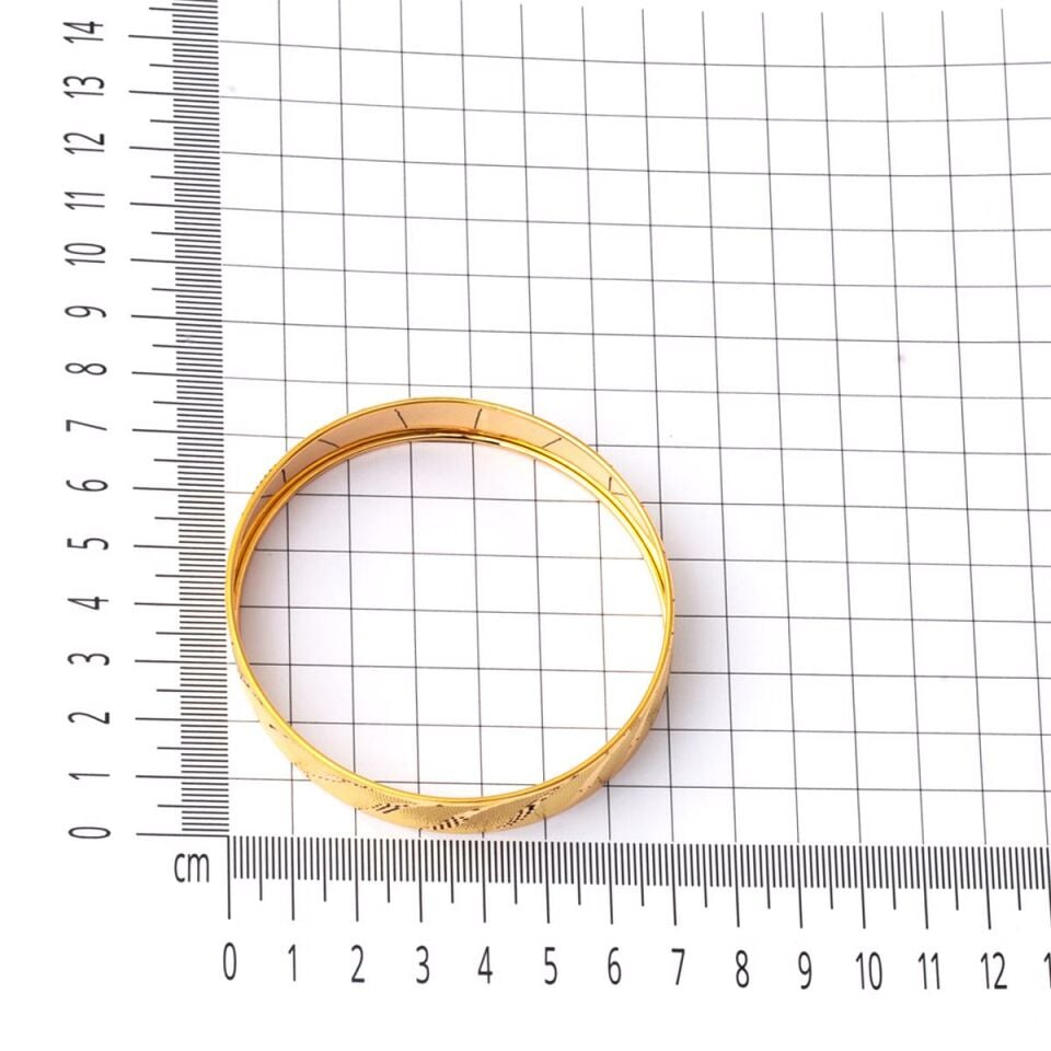 15 gr. 22 Ayar Düz Altın Bilezik (1,5 cm Enli)