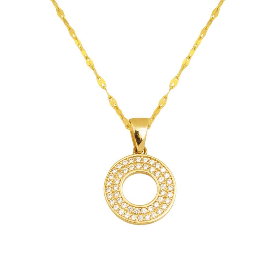 O Baş Harfi 14 Ayar Altın Kolye