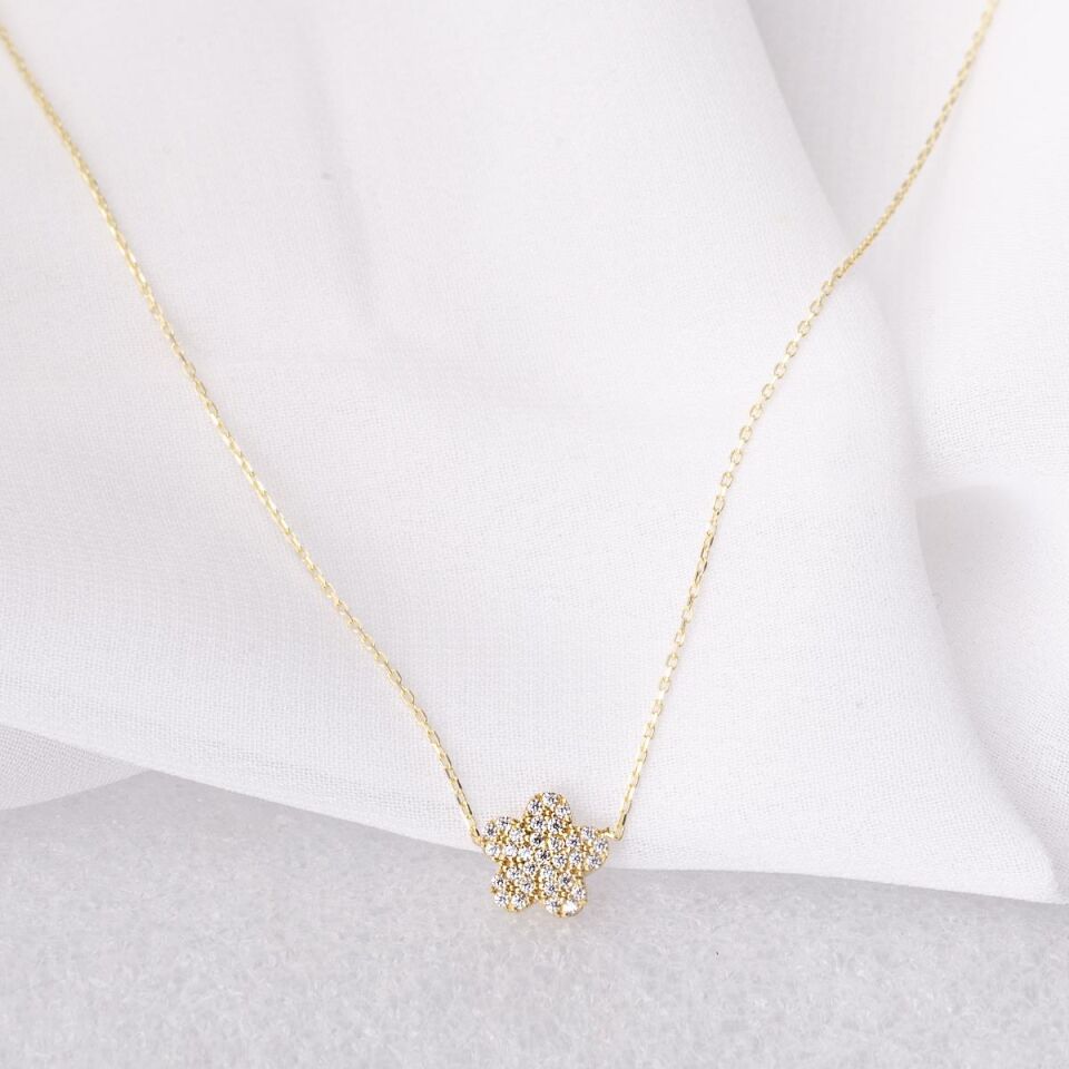 Papatya 14 Ayar Altın Kolye