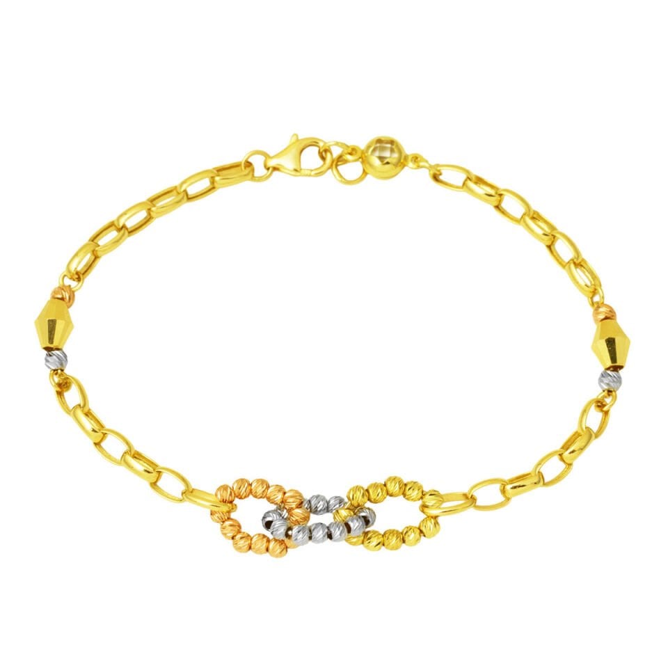 Dorika Zincirli 14 Ayar Altın Bileklik