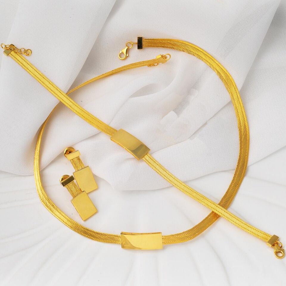 Gelin Trabzon Hasır 22 Ayar Altın Takı Seti