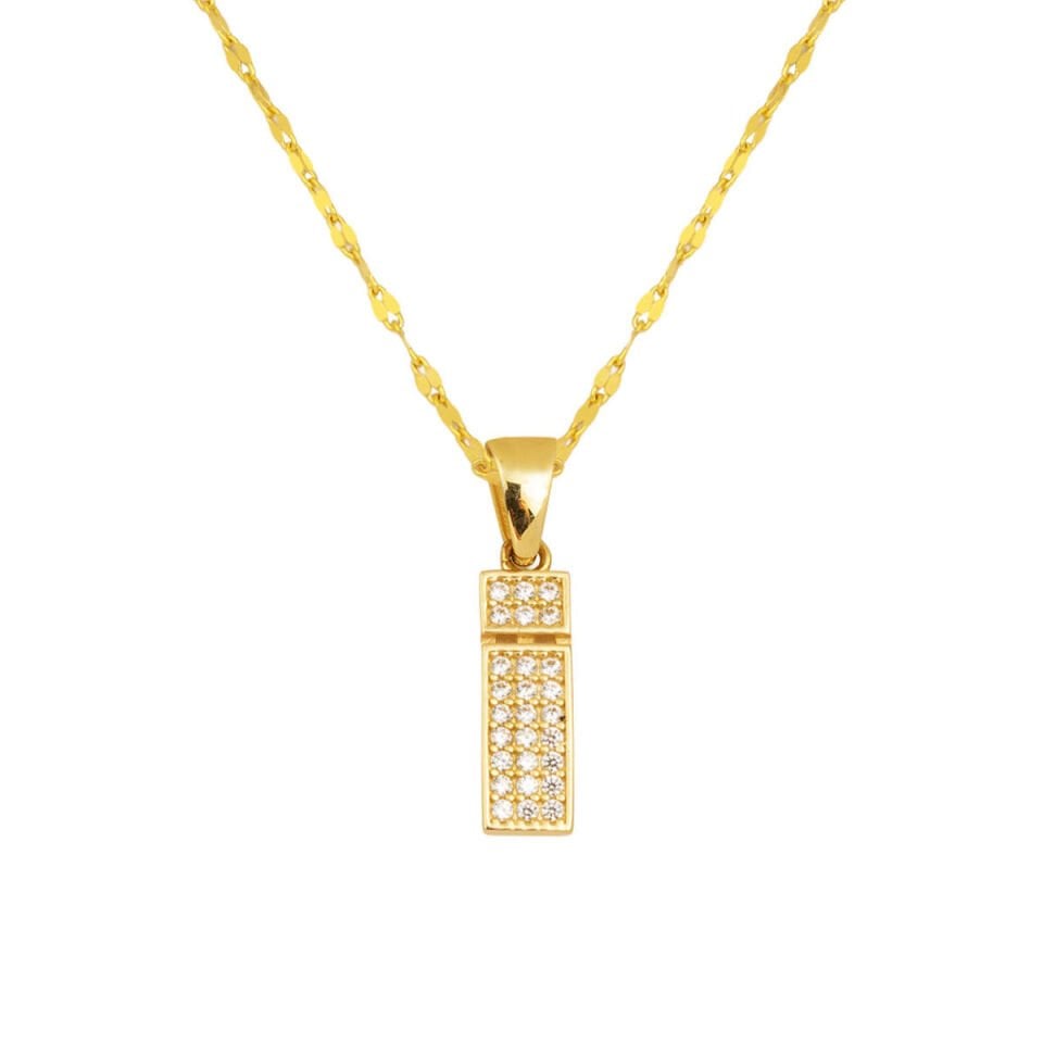 İ Baş Harfi 14 Ayar Altın Kolye