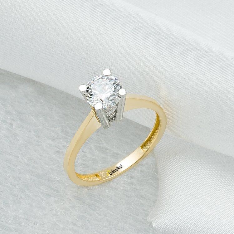 14 Ayar Altın Tektaş Yüzük