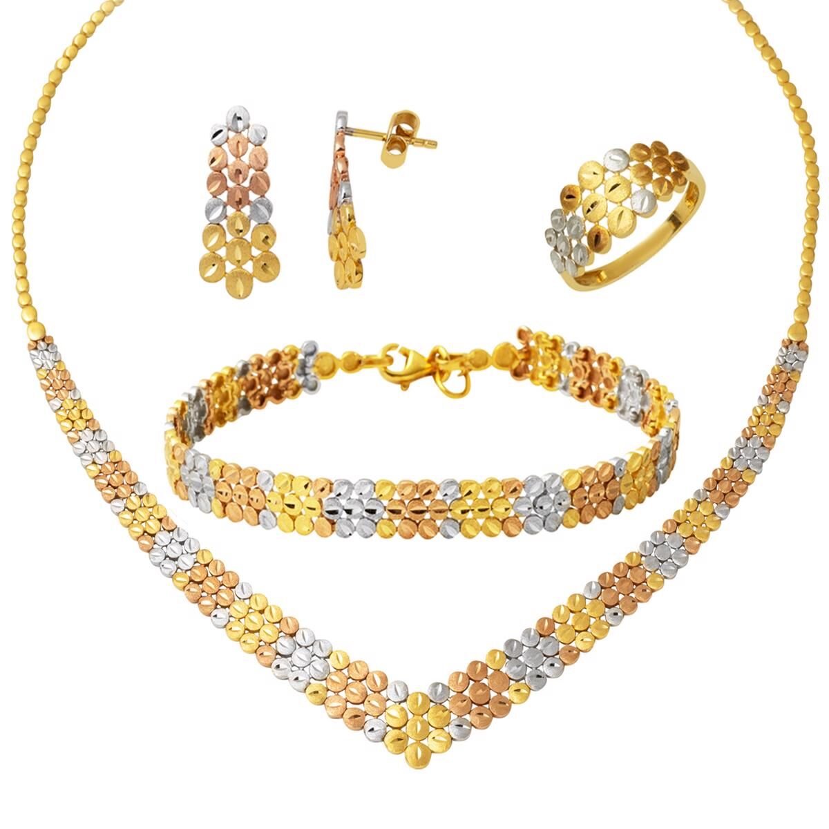 Akdeniz 14 Ayar Altın Evlilik Düğün Seti