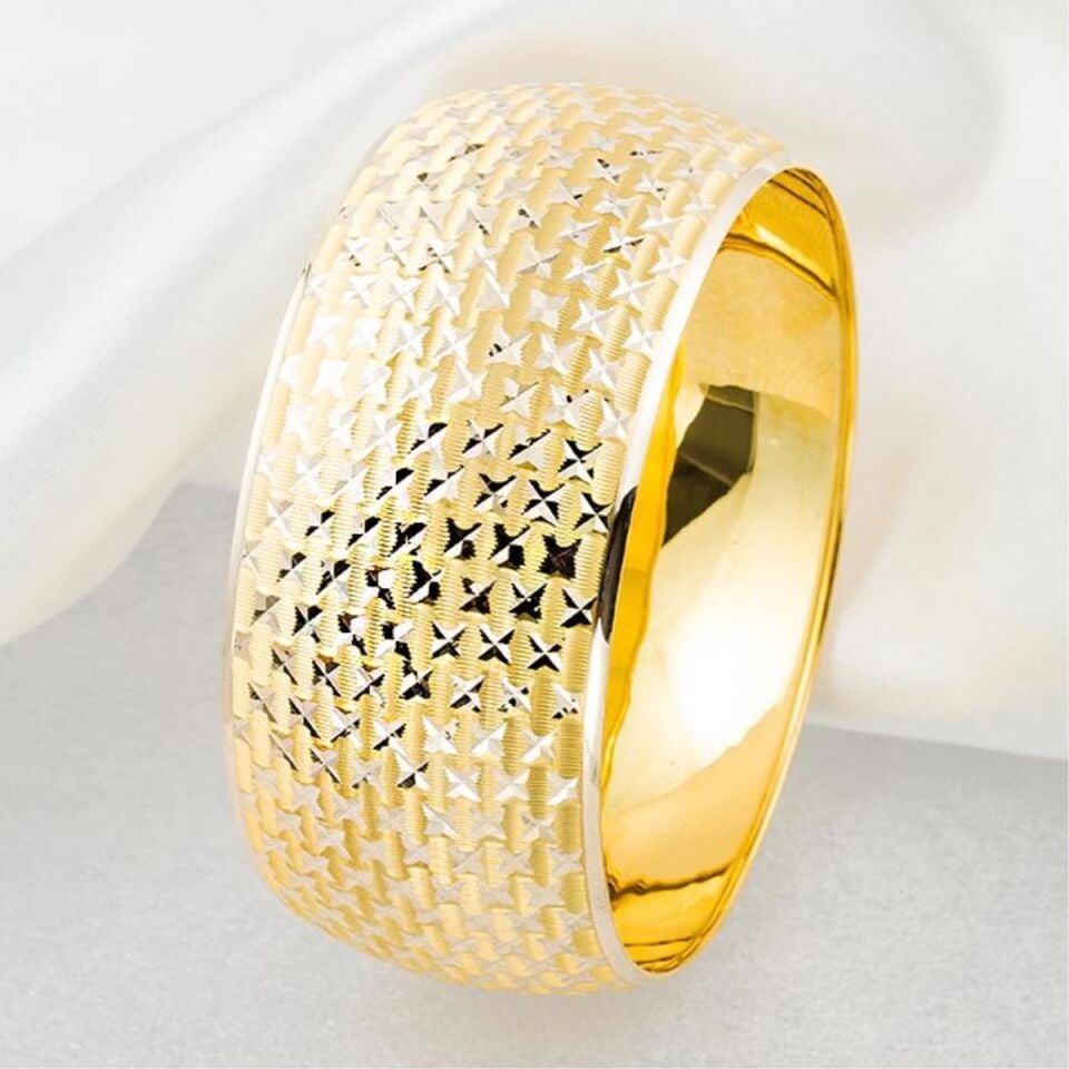 3 cm Genişliğinde 8 Ayar Altın Bilezik 22 Gr.