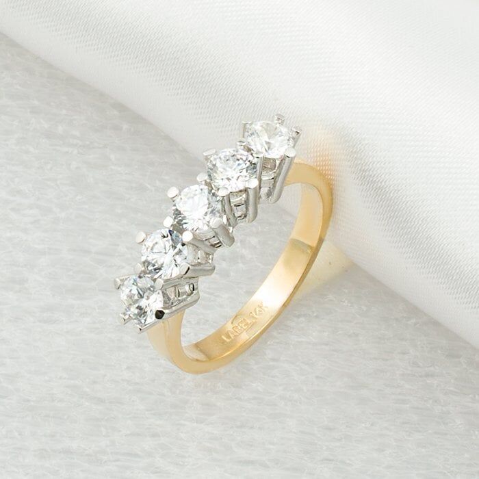 Beştaşlı Kraliçe 14 Ayar Altın Yüzük