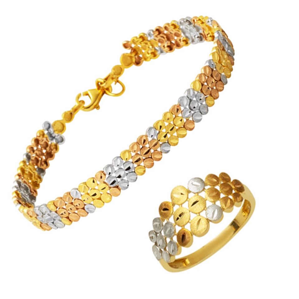 Bileklik & Yüzük 14 Ayar Altın Takım