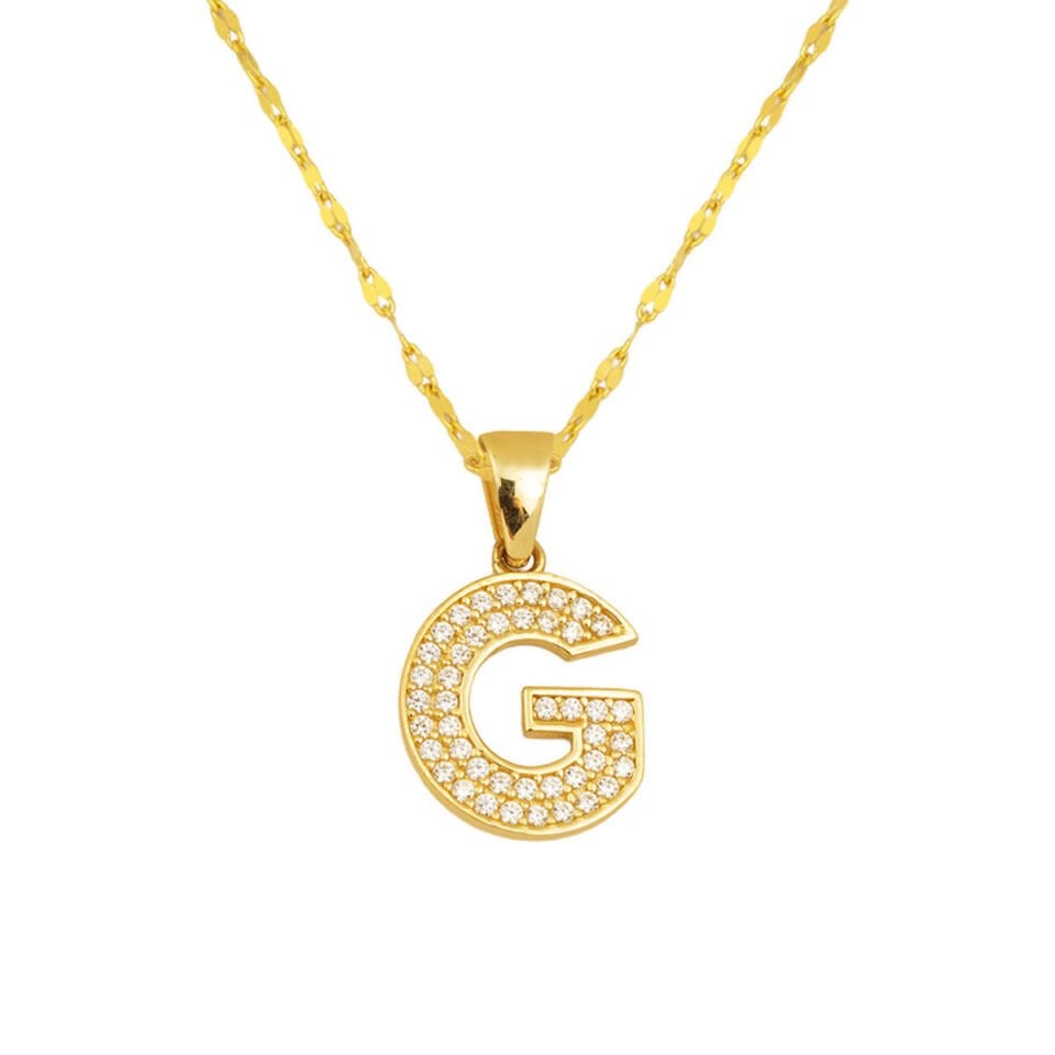 G Harfi 14 Ayar Altın Kolye