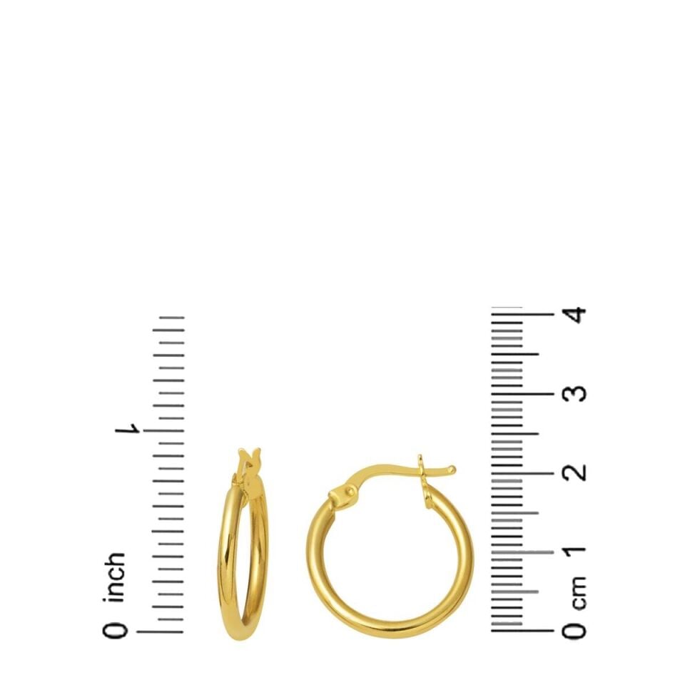 İtalyan 14 Ayar Altın Halka Küpe