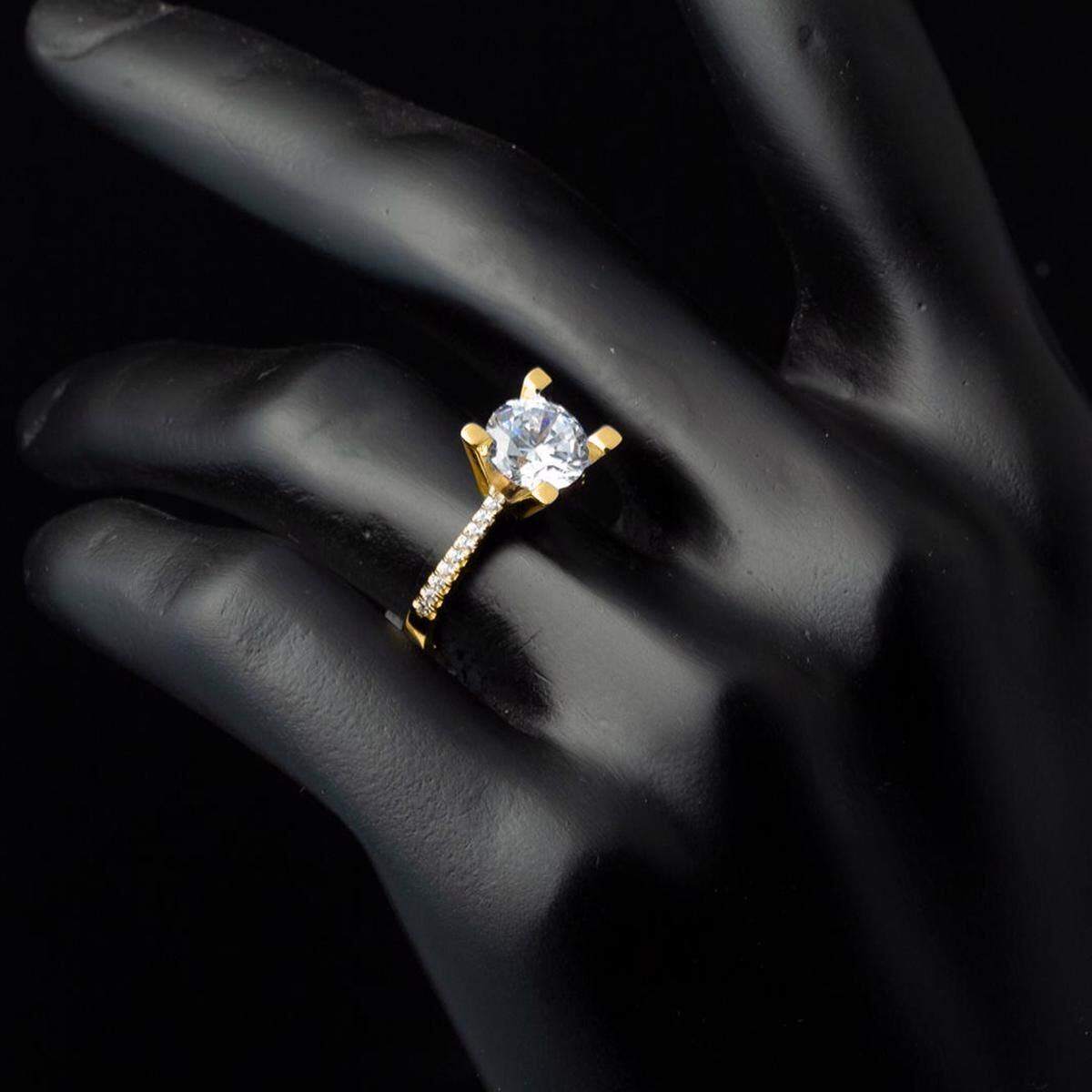 14 Ayar Altın Tektaş Yüzük