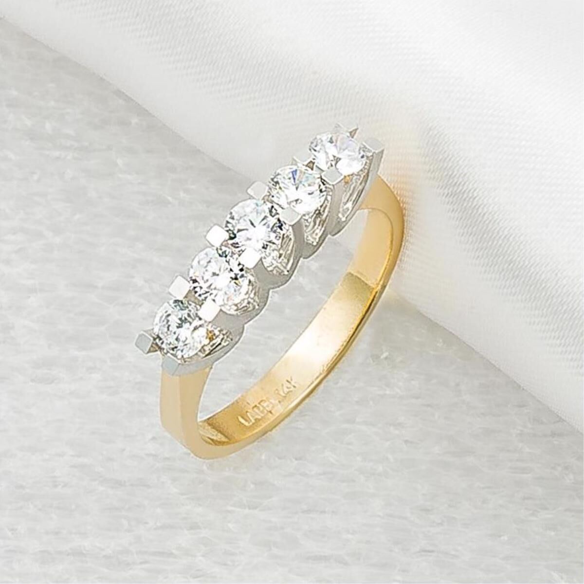 Venüs Beştaşlı 14 Ayar Altın Yüzük