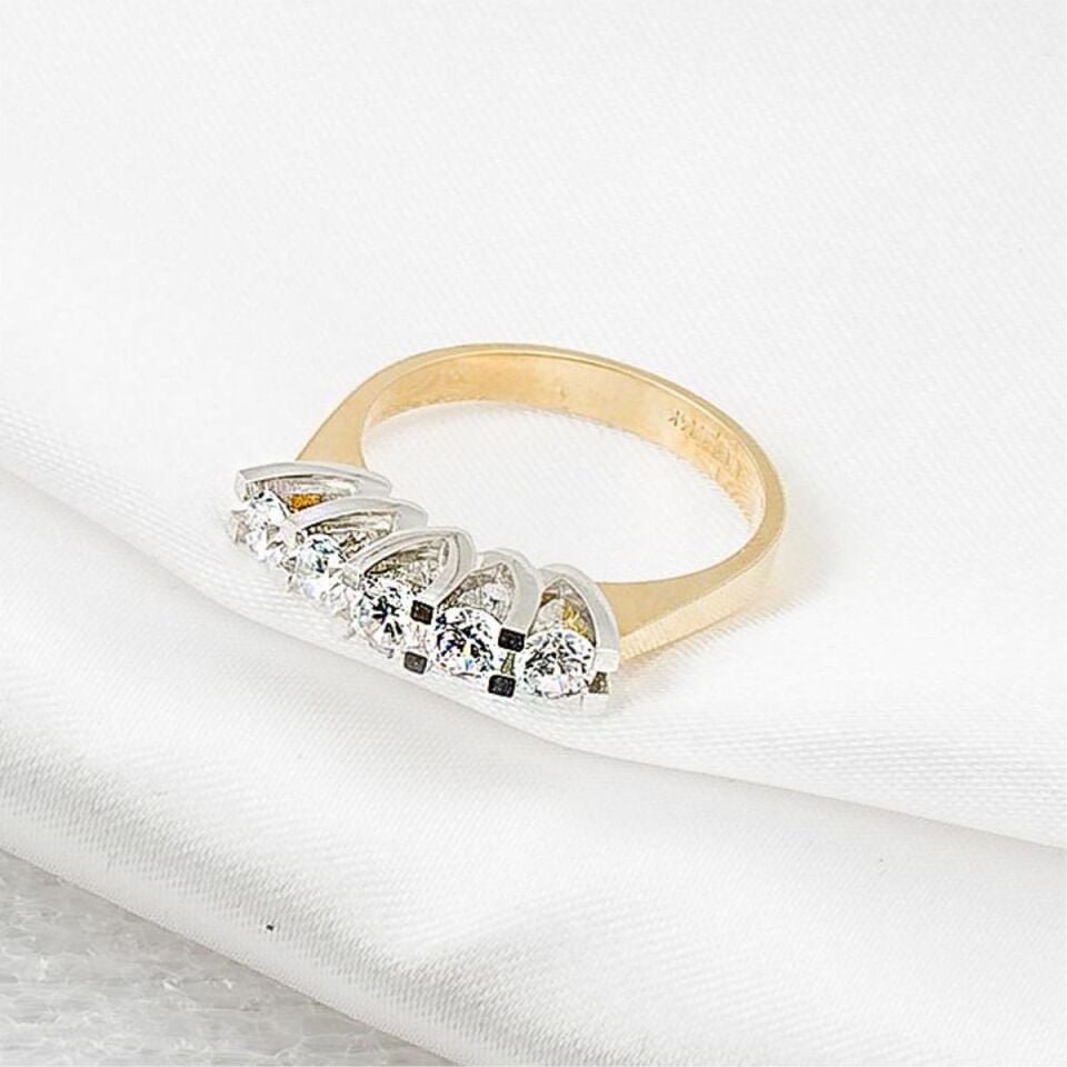 Venüs Beştaşlı 14 Ayar Altın Yüzük