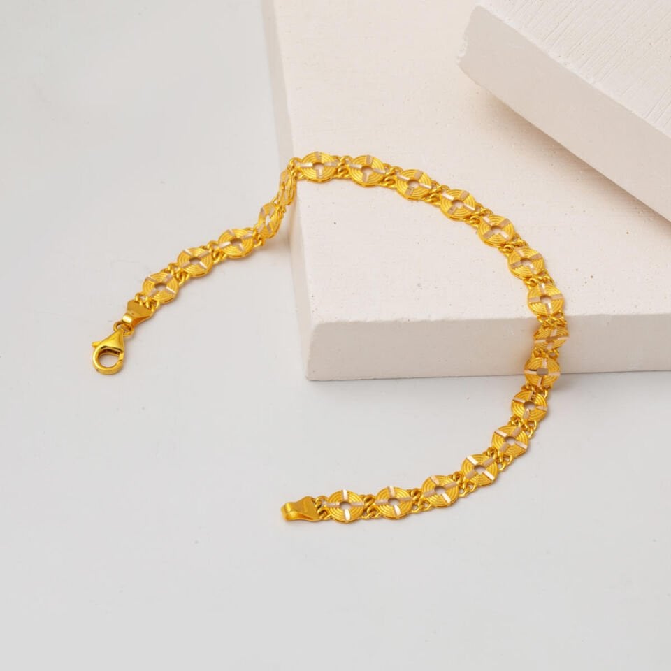 Sarı Altın Zarif Kadın Bileklik