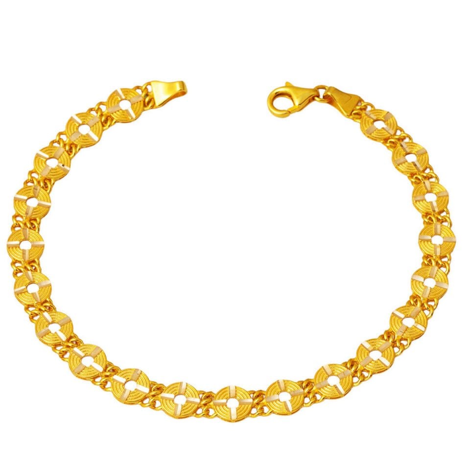 Sarı Altın Zarif Kadın Bileklik