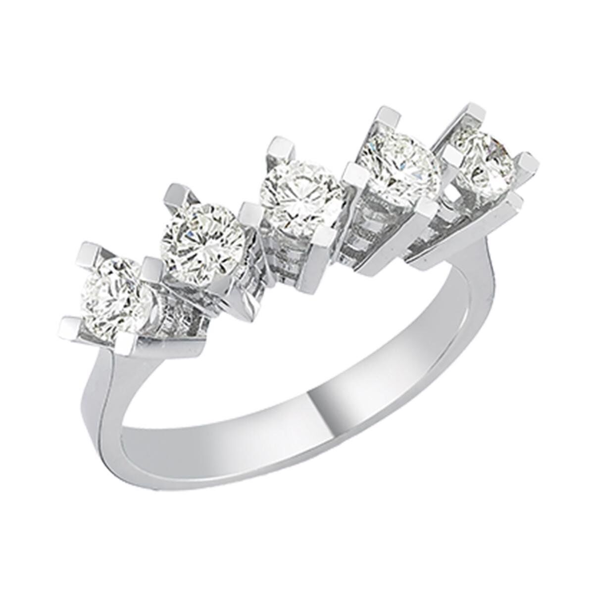 1,00 Karat 5 Taş Pırlanta Yüzük