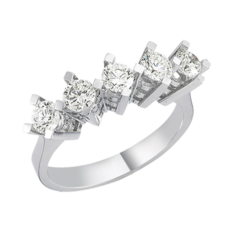 1,00 Karat 5 Taş Pırlanta Yüzük