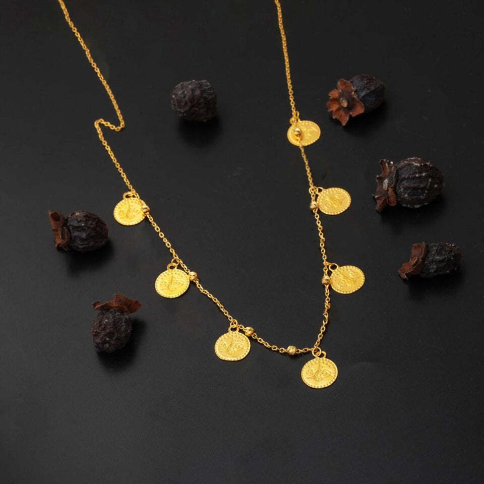 Tuğra Dizili 22 Ayar Altın Kolye