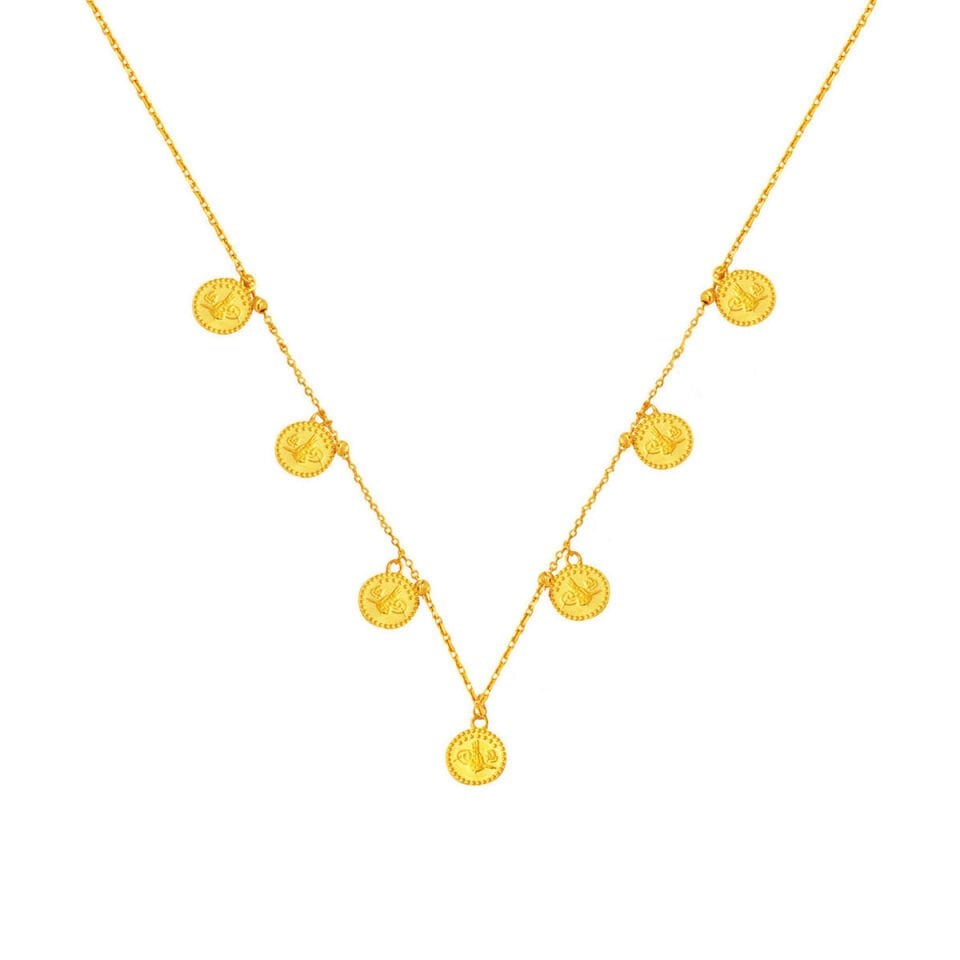 Tuğra Dizili 22 Ayar Altın Kolye