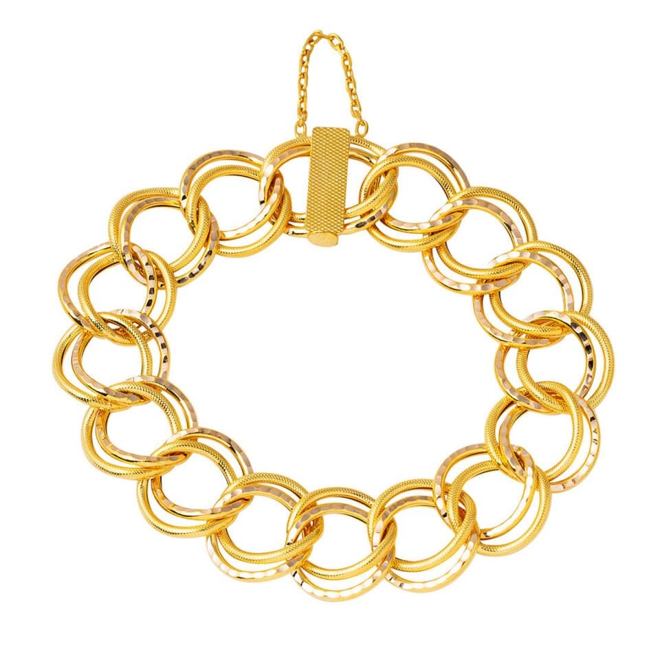 Samanyolu 14 Ayar Taşsız Altın Bileklik