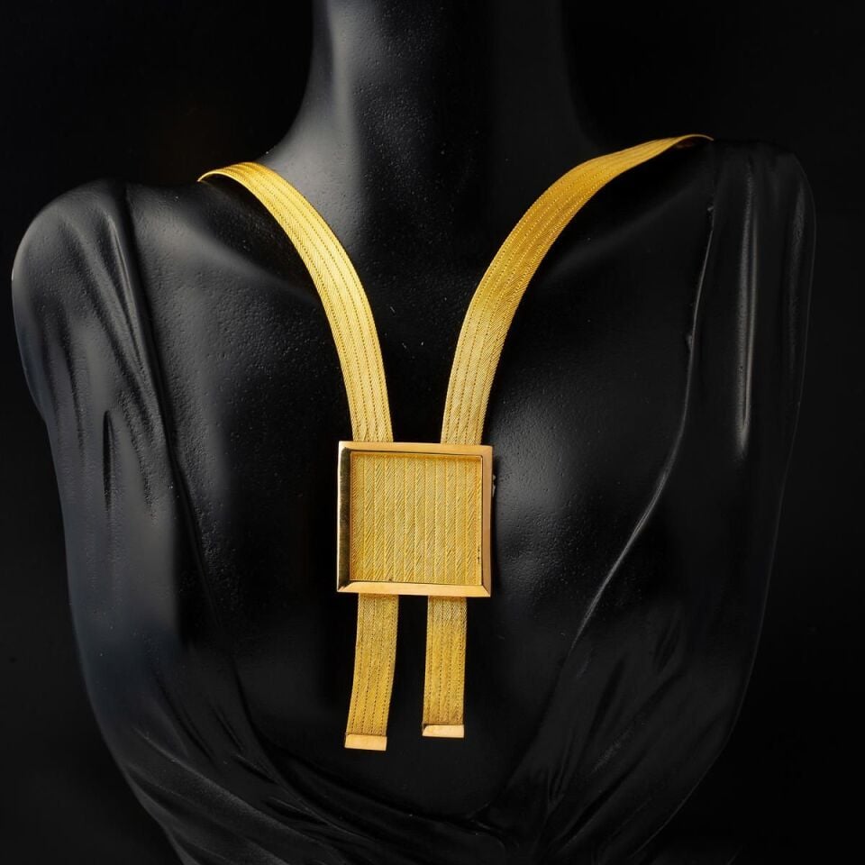 Tokalı 22 Ayar Trabzon Hasırı Altın Gerdanlık