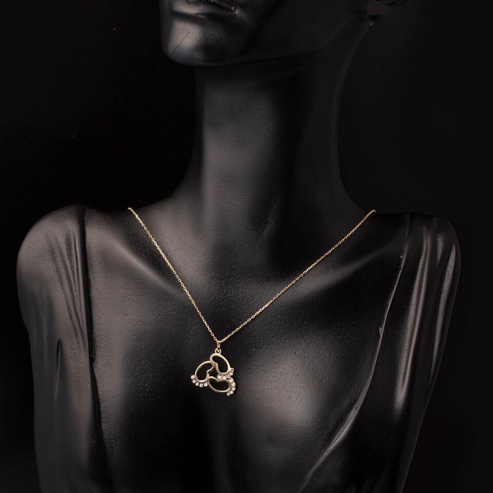 Üç Kalp İzli Anne Kolyesi