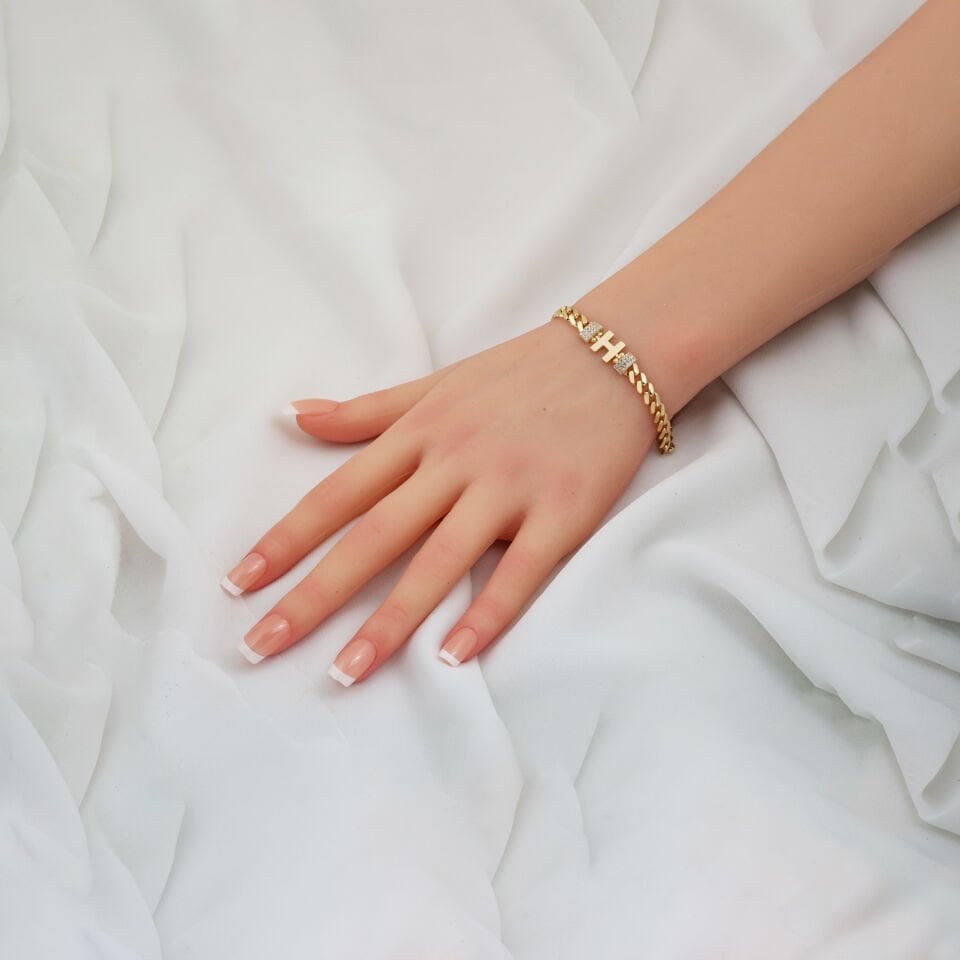 14 Ayar H Harfl Gurmet Altın Bileklik