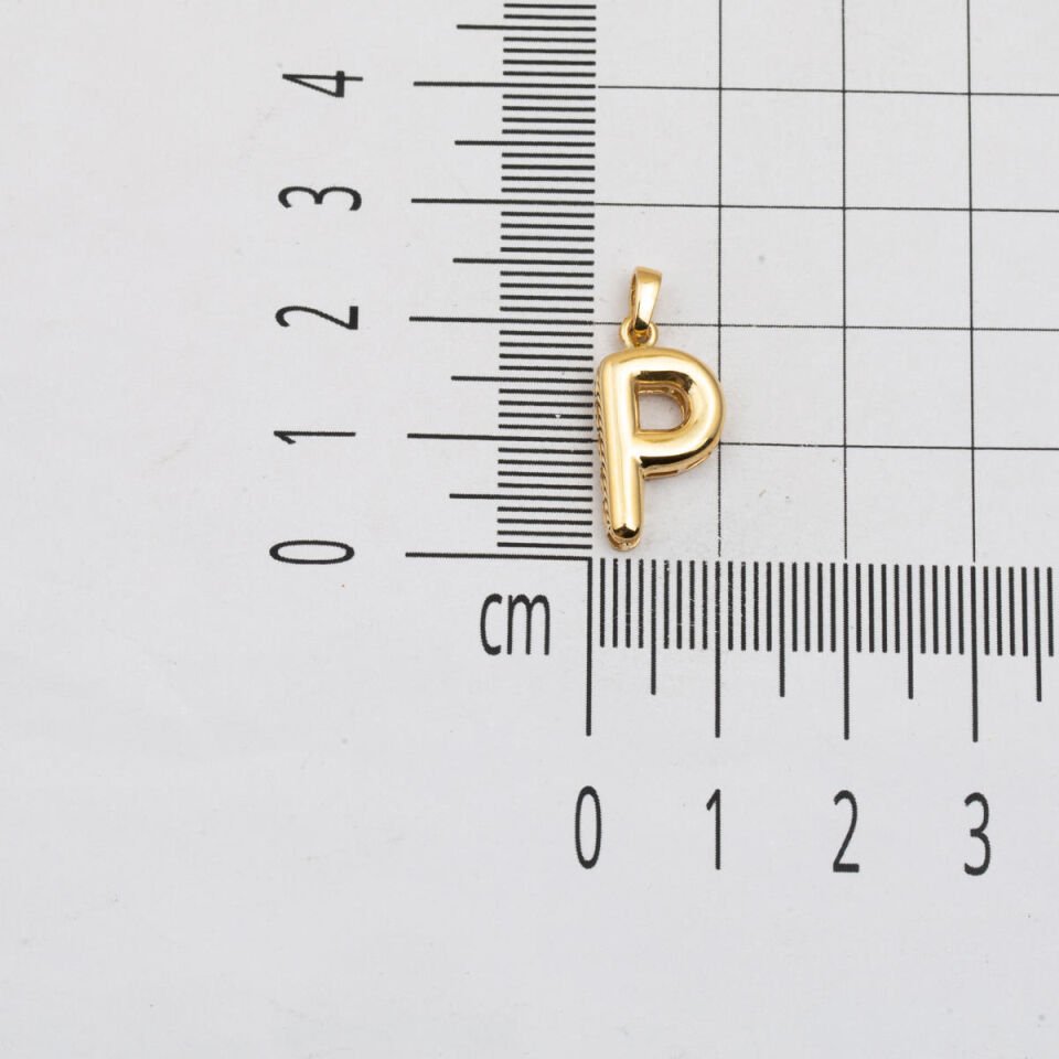 Balon P Harfi 14 Ayar Altın Kolye