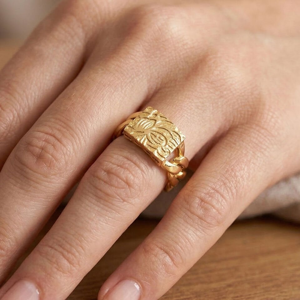 Yaşam Çiçeği Gurmet 14 Ayar Altın Yüzük