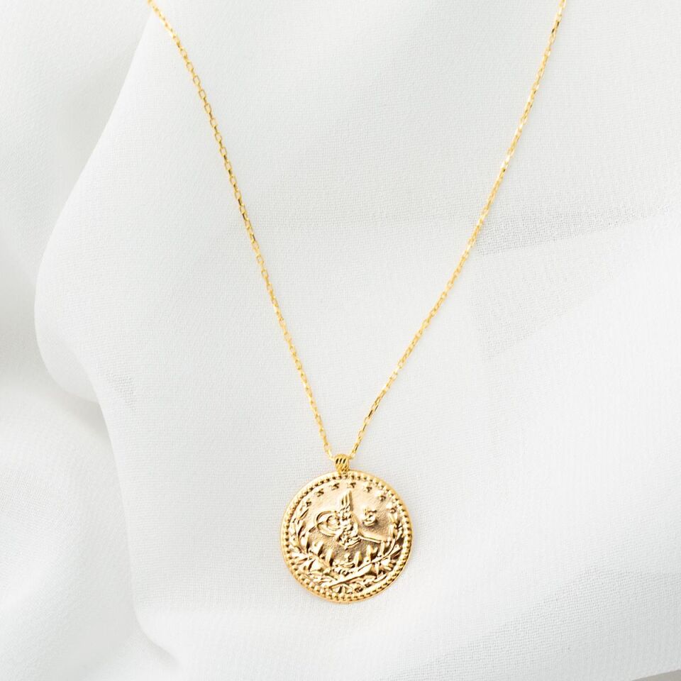 Tuğralı 14 Ayar Altın Kolye