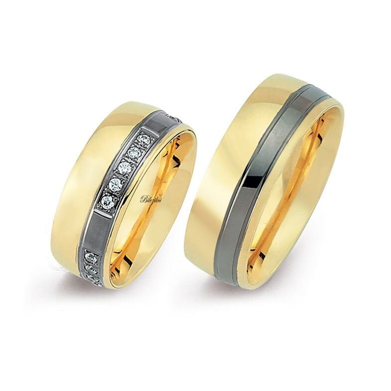 Taşlı Elişi 14 Ayar Altın Alyans Takımı