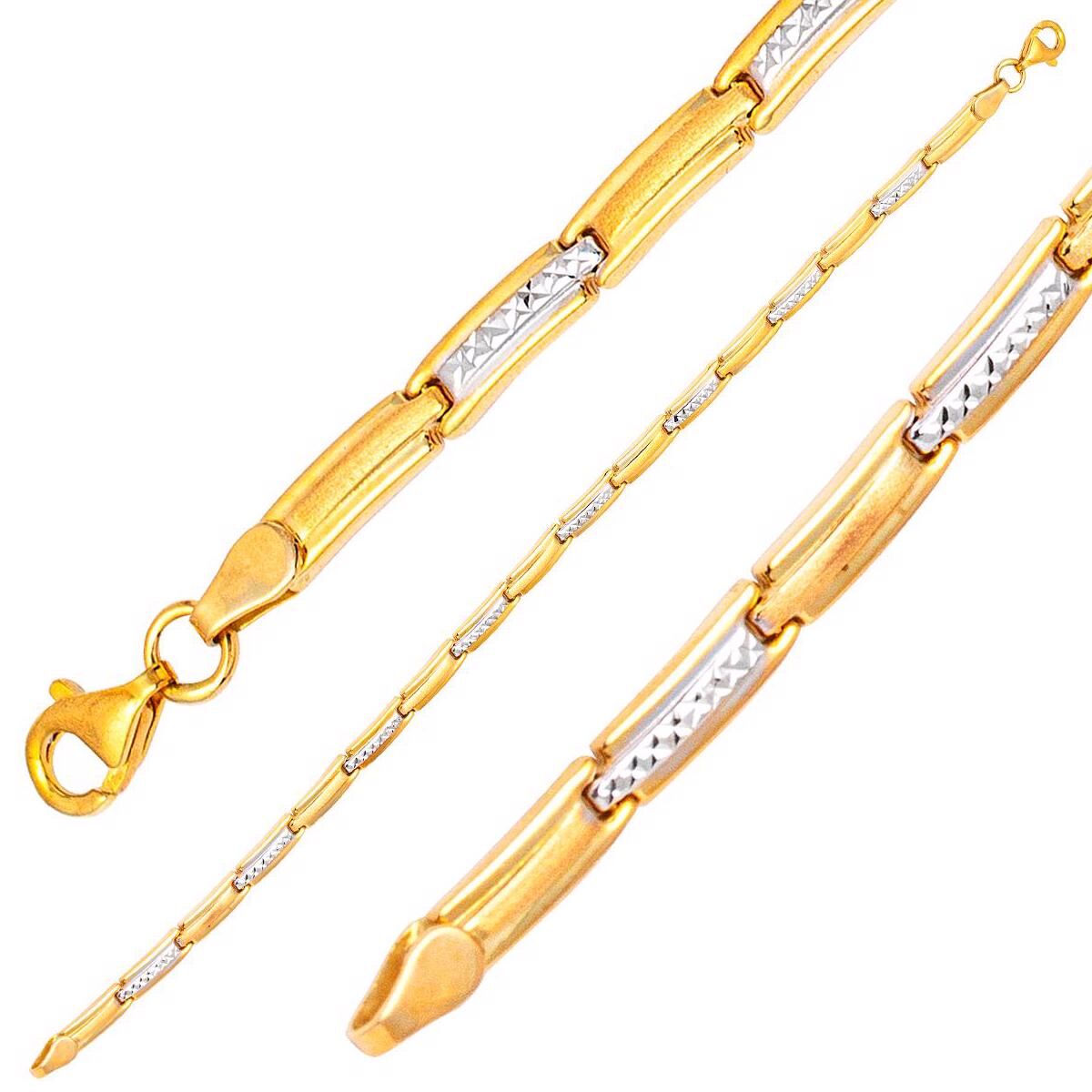 Eskitme Tarzı Taşsız Altın Bileklik