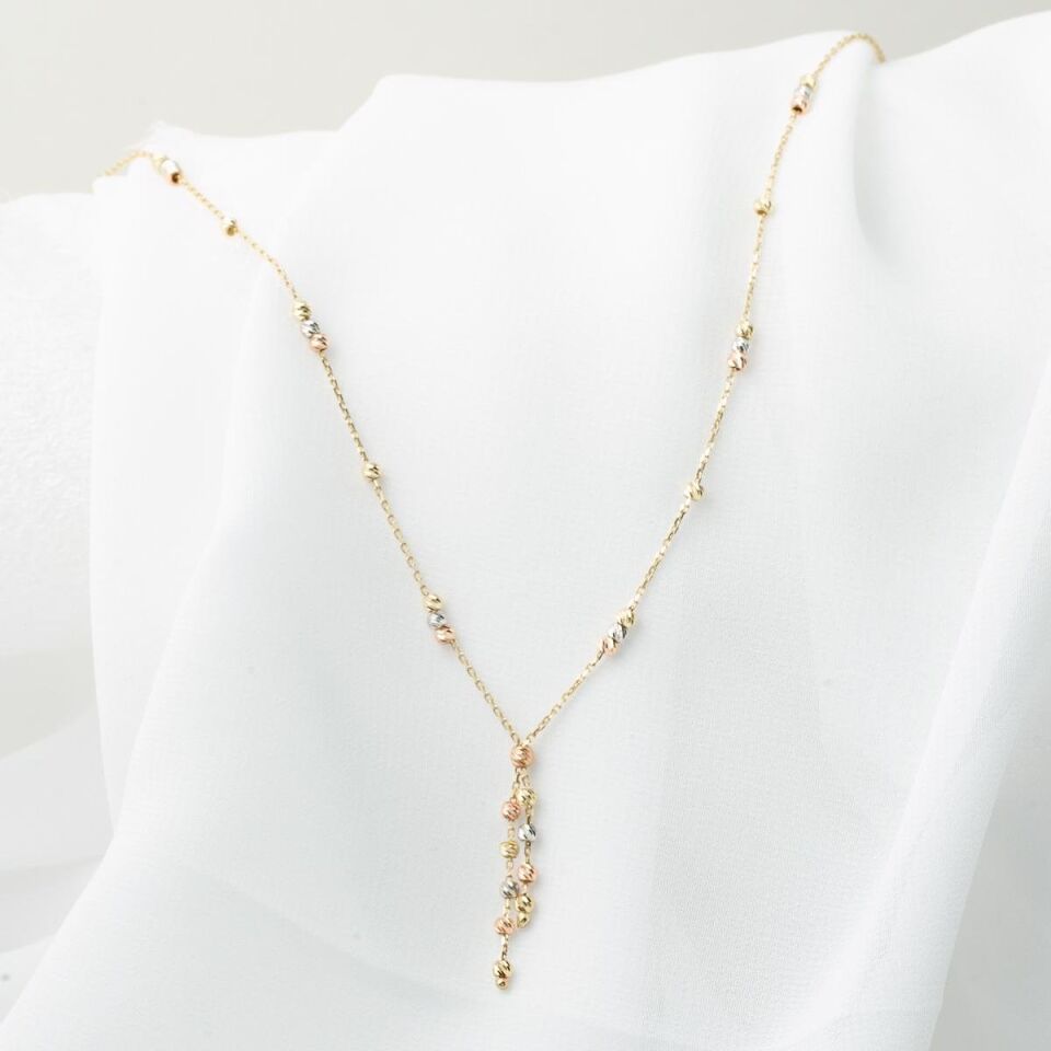 Dorika Toplu 14 Ayar Altın Kolye