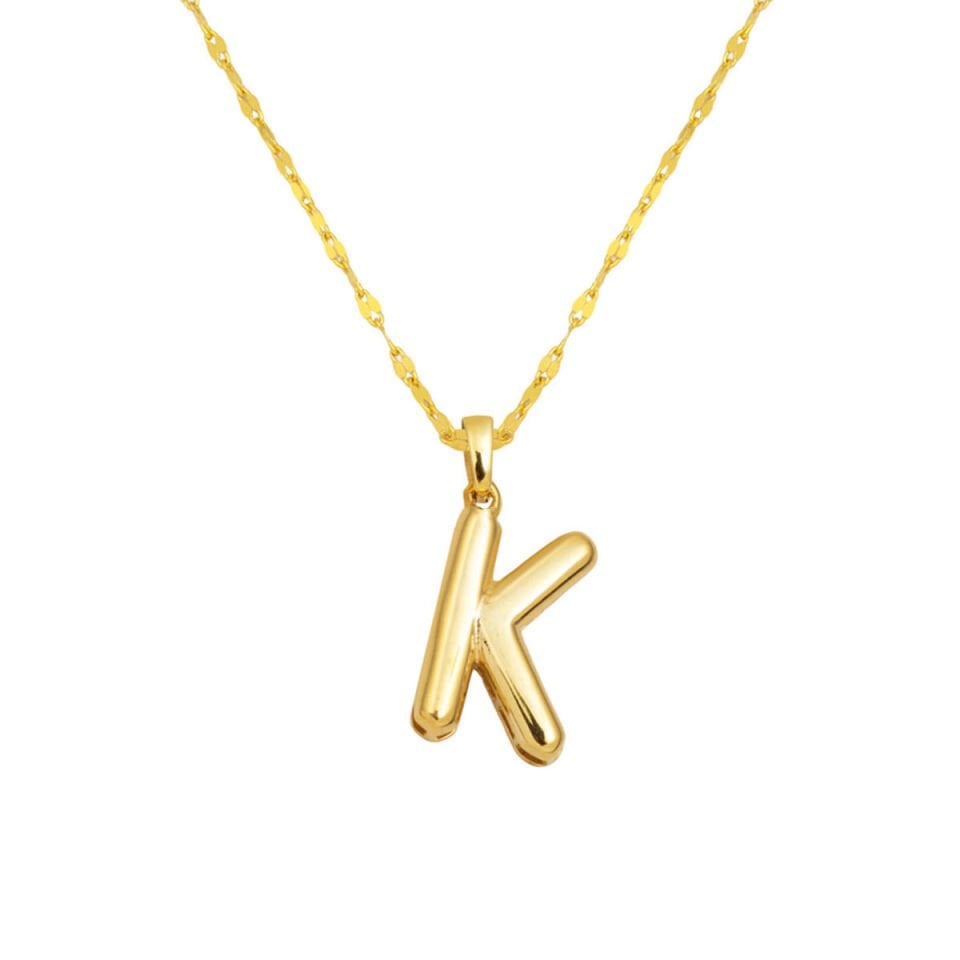 Balon K Harfi 14 Ayar Altın Kolye