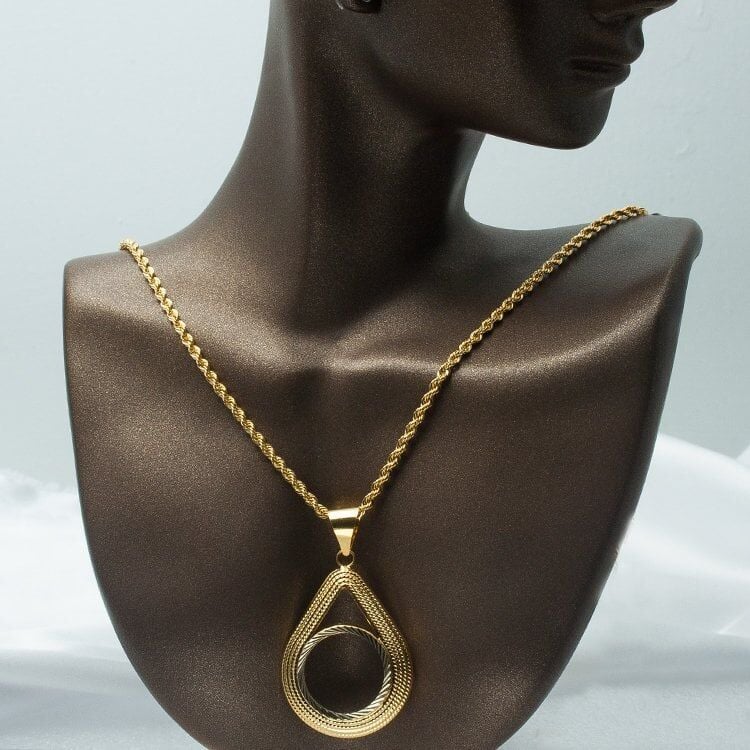 Damla Yarım Altınlı 22 Ayar Kolye