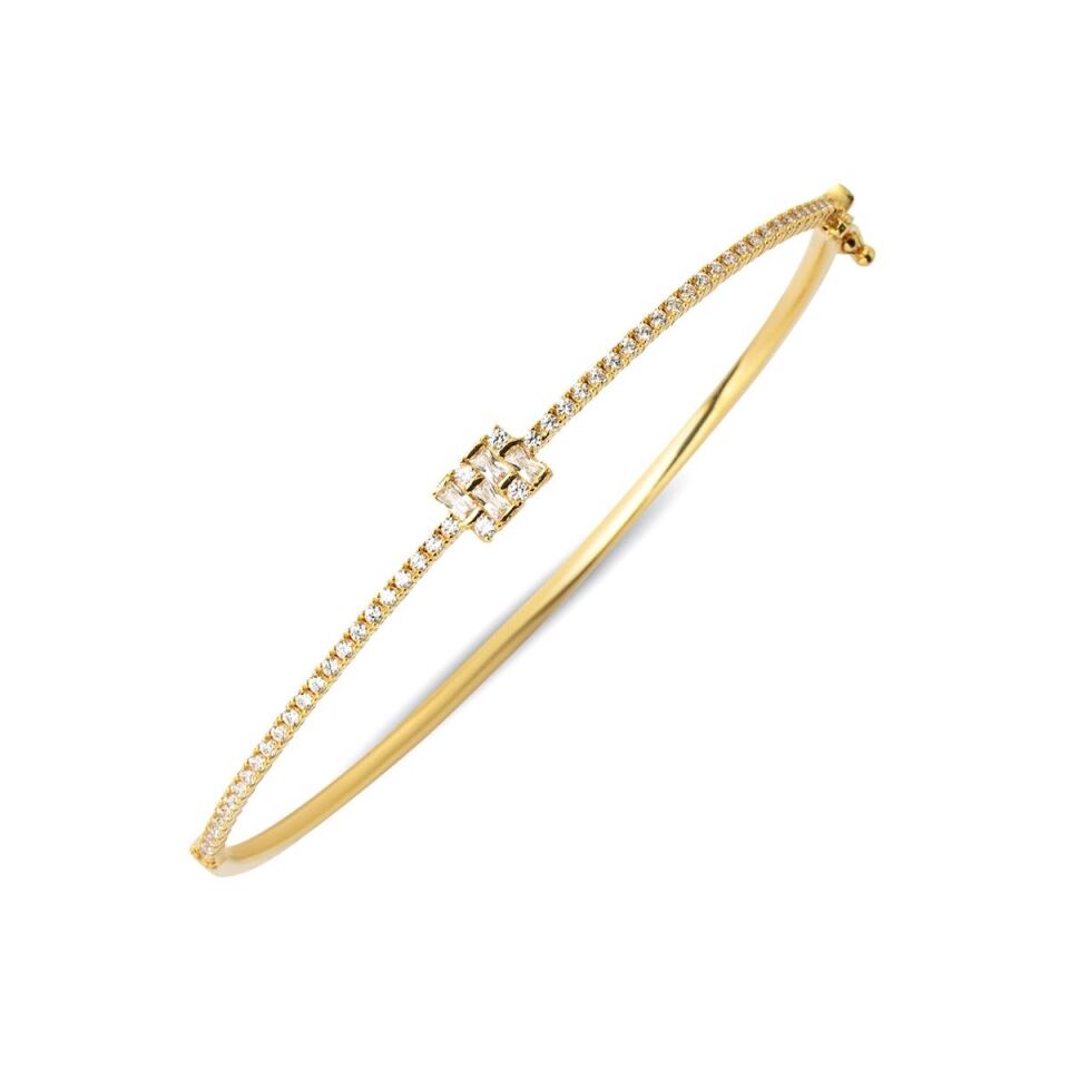 Glory Baget Taşlı Altın Bilezik