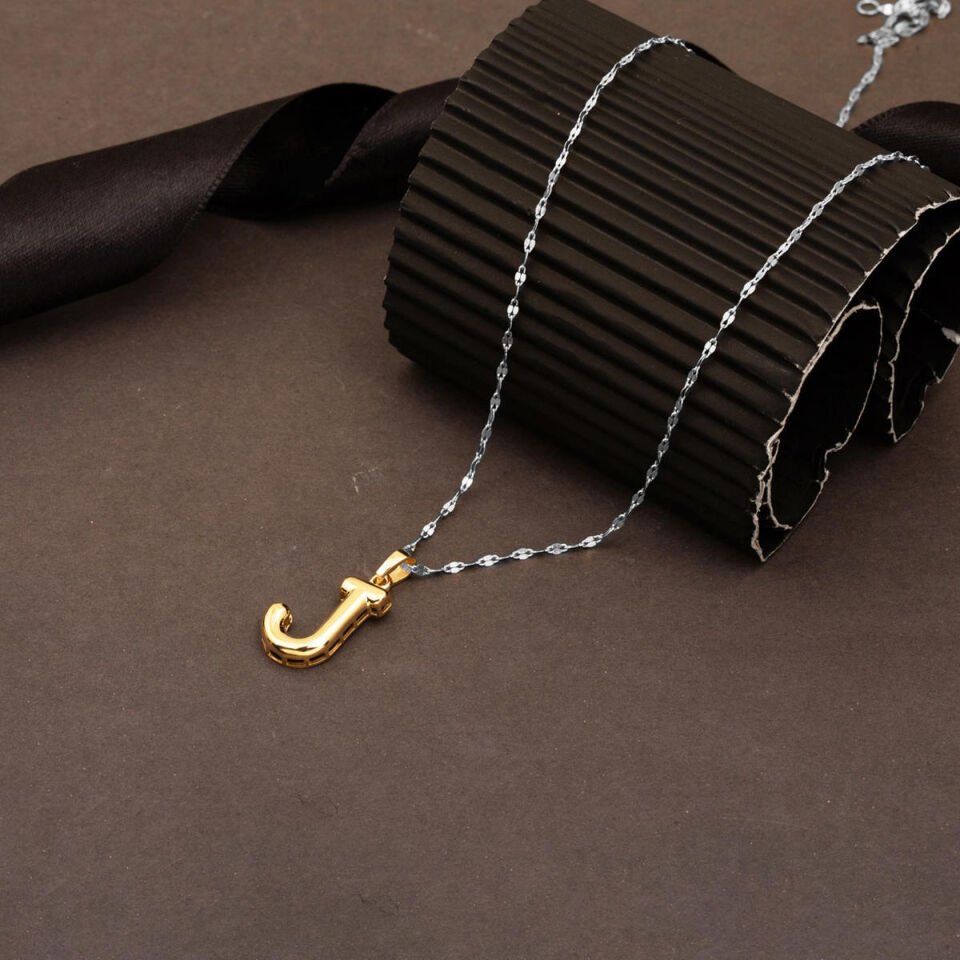 J Balon Harf 14 Ayar Altın Kolye Ucu