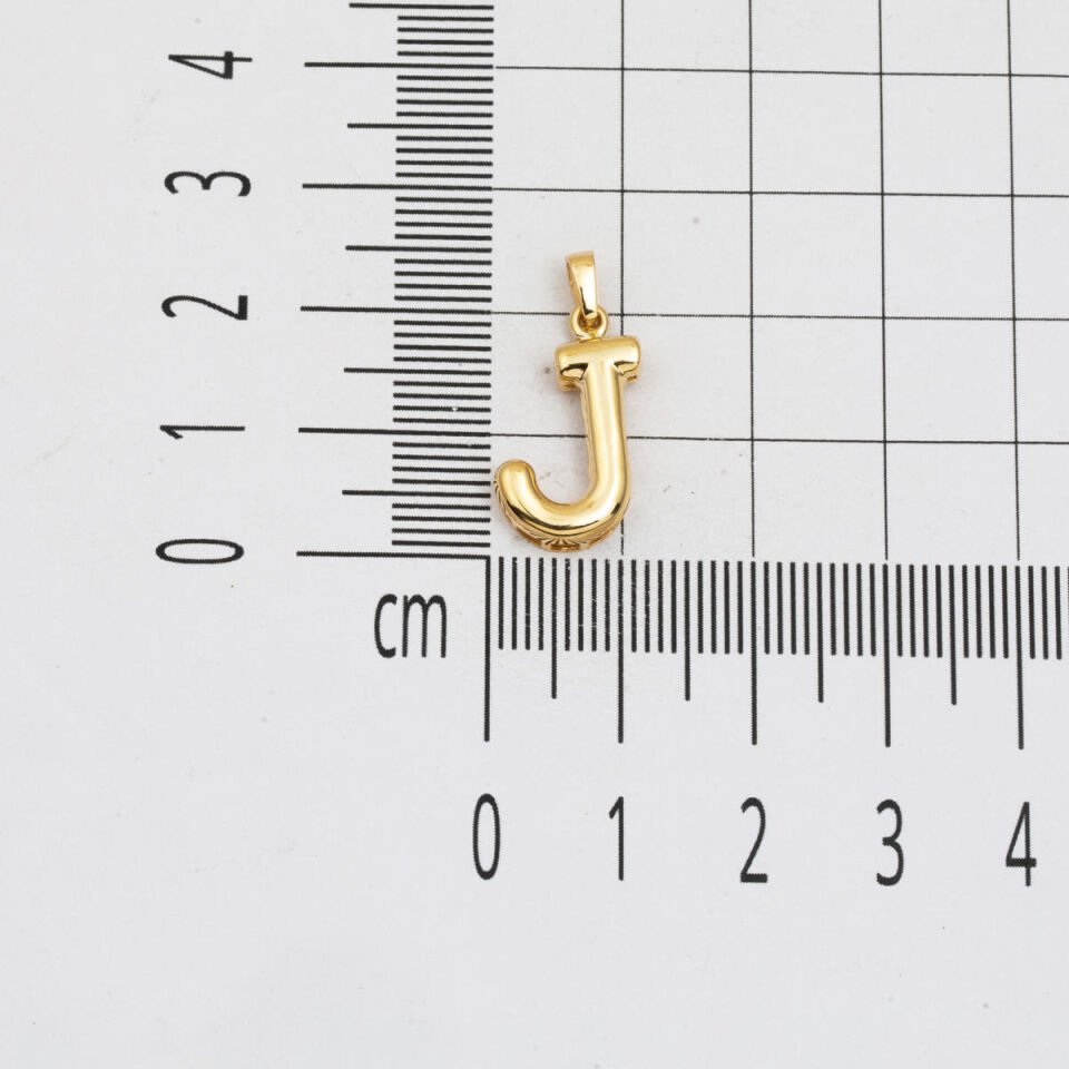J Balon Harf 14 Ayar Altın Kolye Ucu