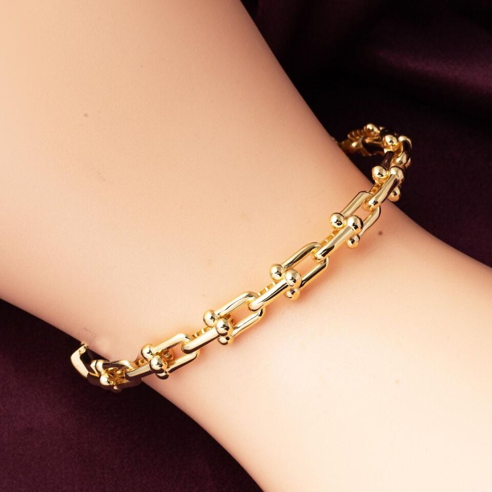 Tiffany 8 Ayar Altın Kelepçe Bilezik