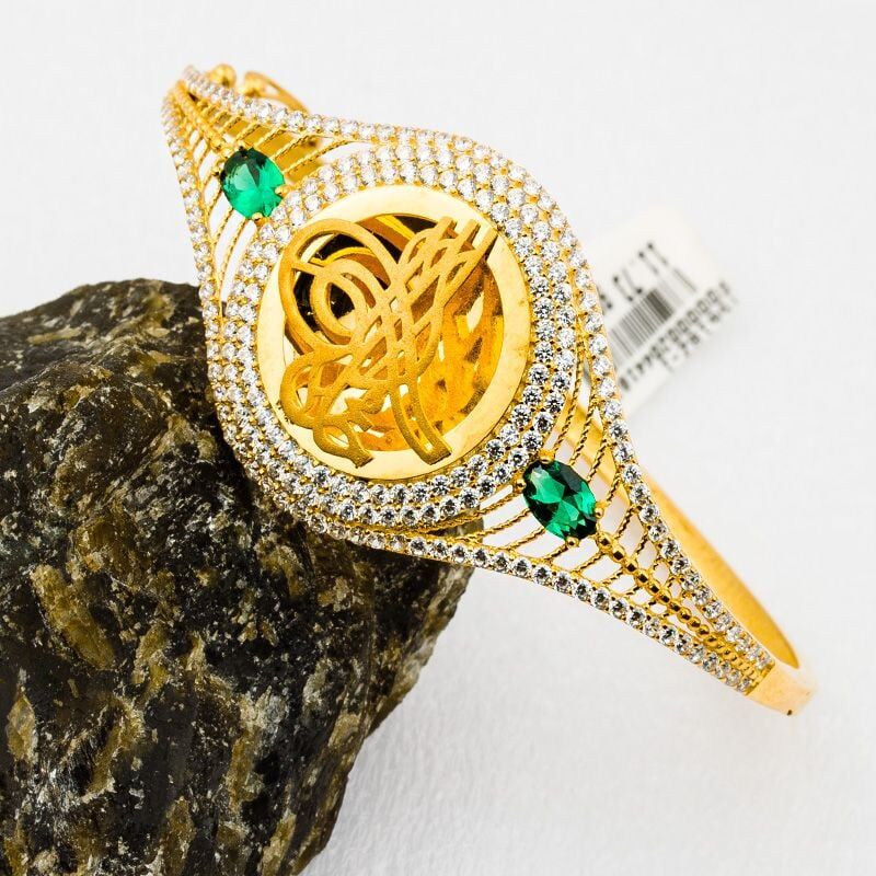 Favori Gold Tuğralı Altın Kelepçe Bilezik