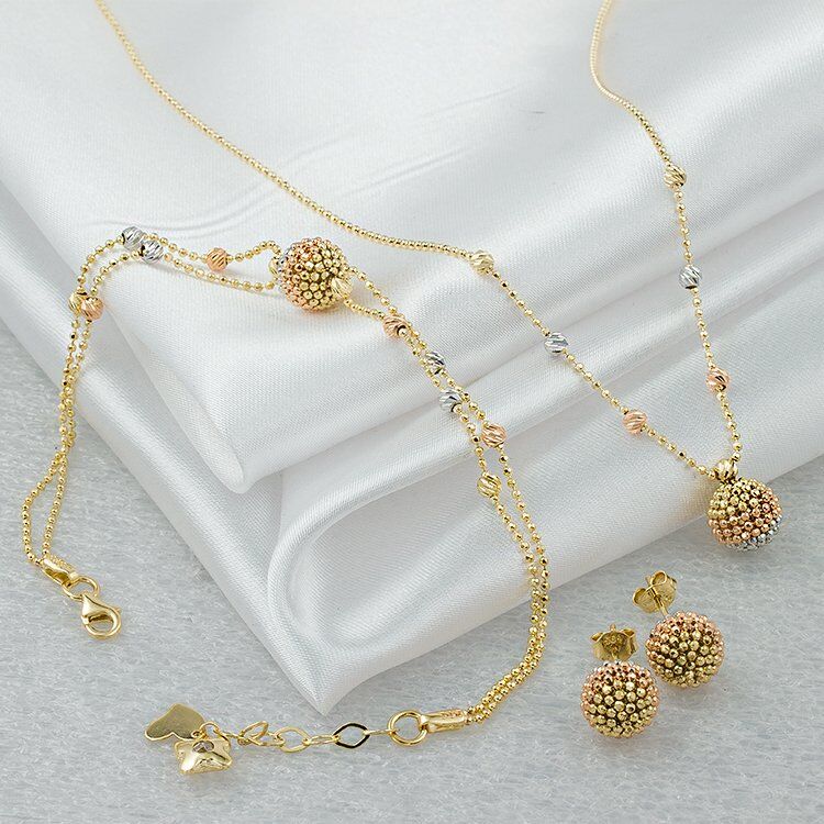 Dorikka Top Altınlı 14 Ayar Altın Set