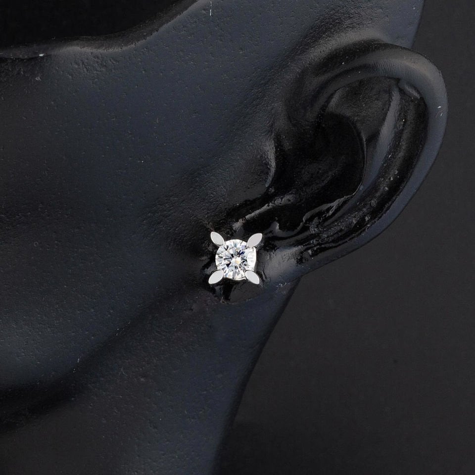 1,20 ct. Mozanit Altın Kolye Küpe Seti