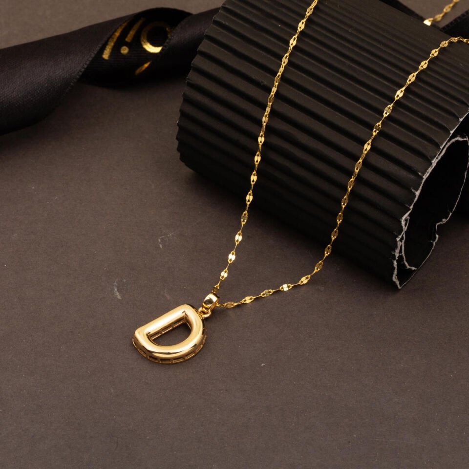 D Harfi Balon 14 Ayar Altın Kolye