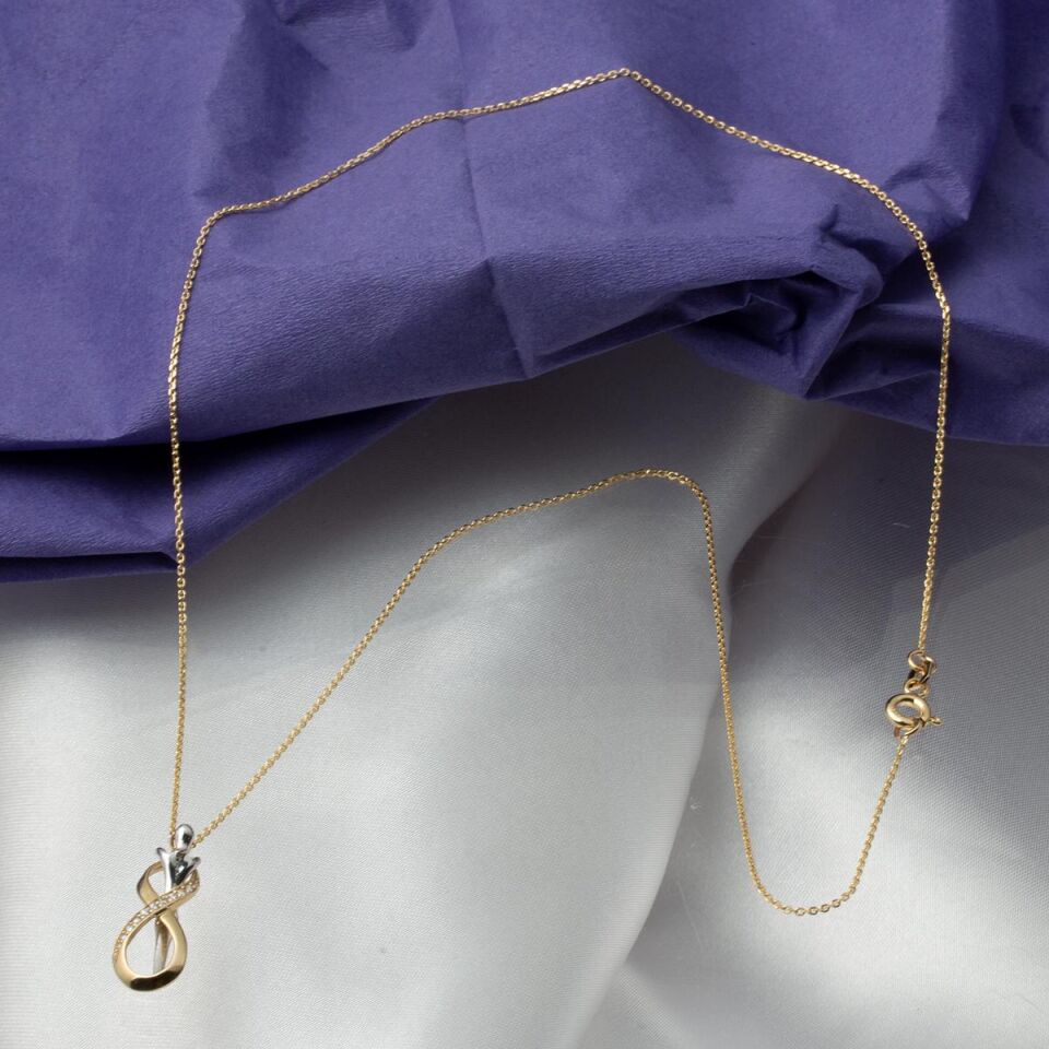 Sonsuzluk 14 Ayar Altın Kolye